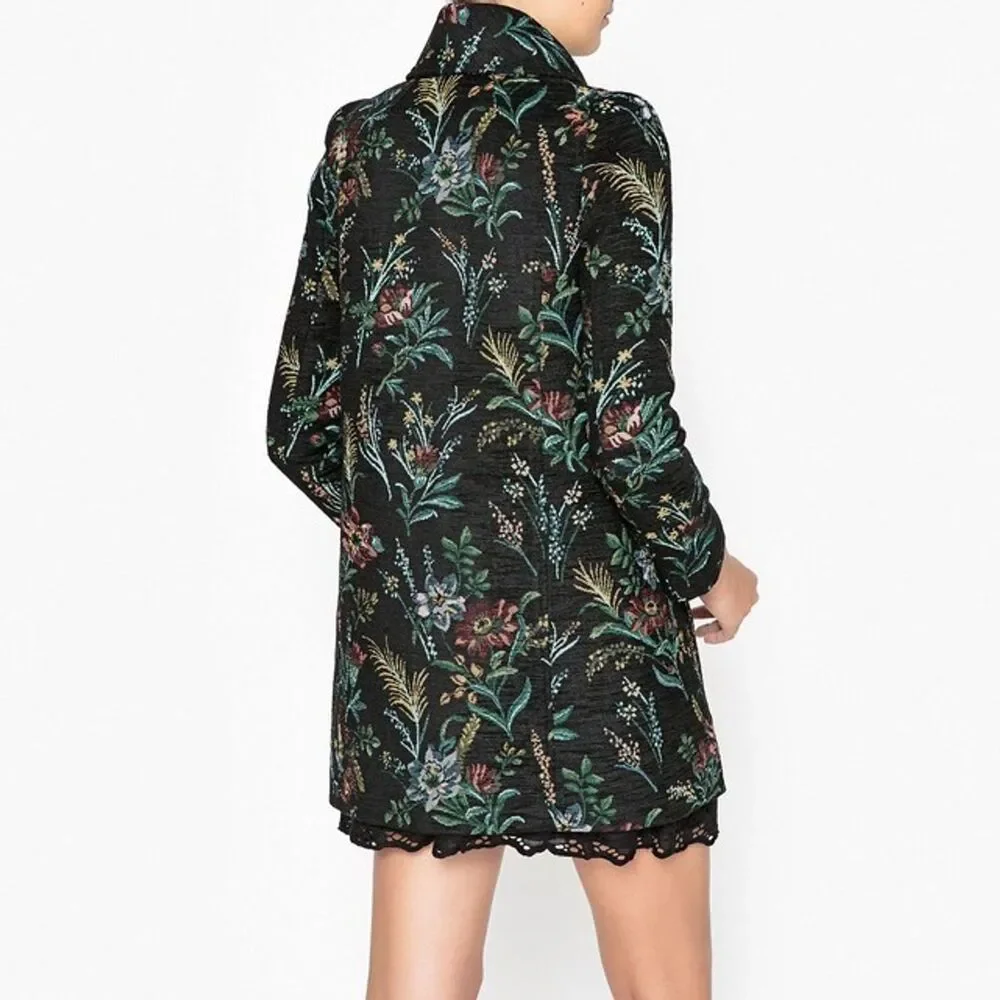Ba&sh Wylie Floral Tapestry Coat Double Breasted Jacquard Brocade Jacket, XS - Picture 3 of 16